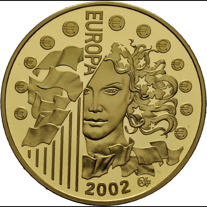 20 Euro 2002 Frankrike. 17 gr. Proof