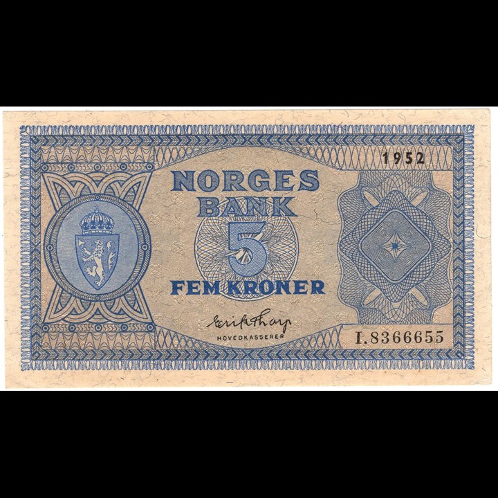 5 kroner 1952 I.8366655. Kv.01