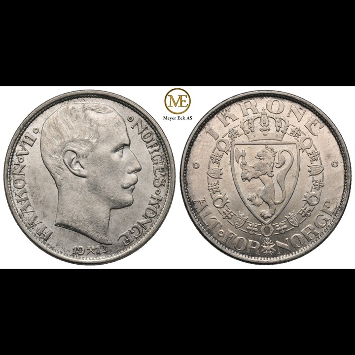 1 krone 1912 Haakon VII. Kv.0/01