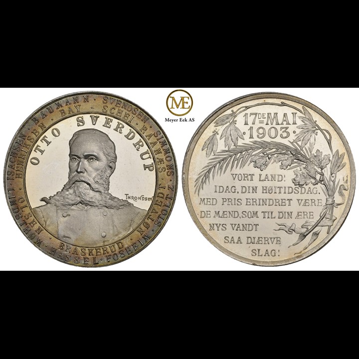 17 mai medalje 1903 Otto Sverdrup. Kv.0