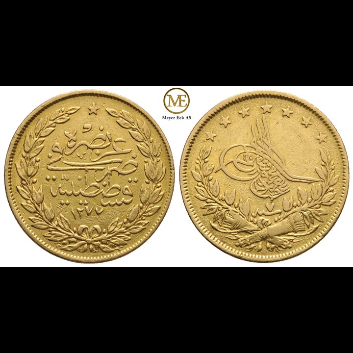 100 Kurush 1861-1875 Tyrkia. Kv.01