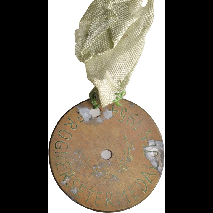 Frognersetermedaljen 1954. Kobber m/bånd