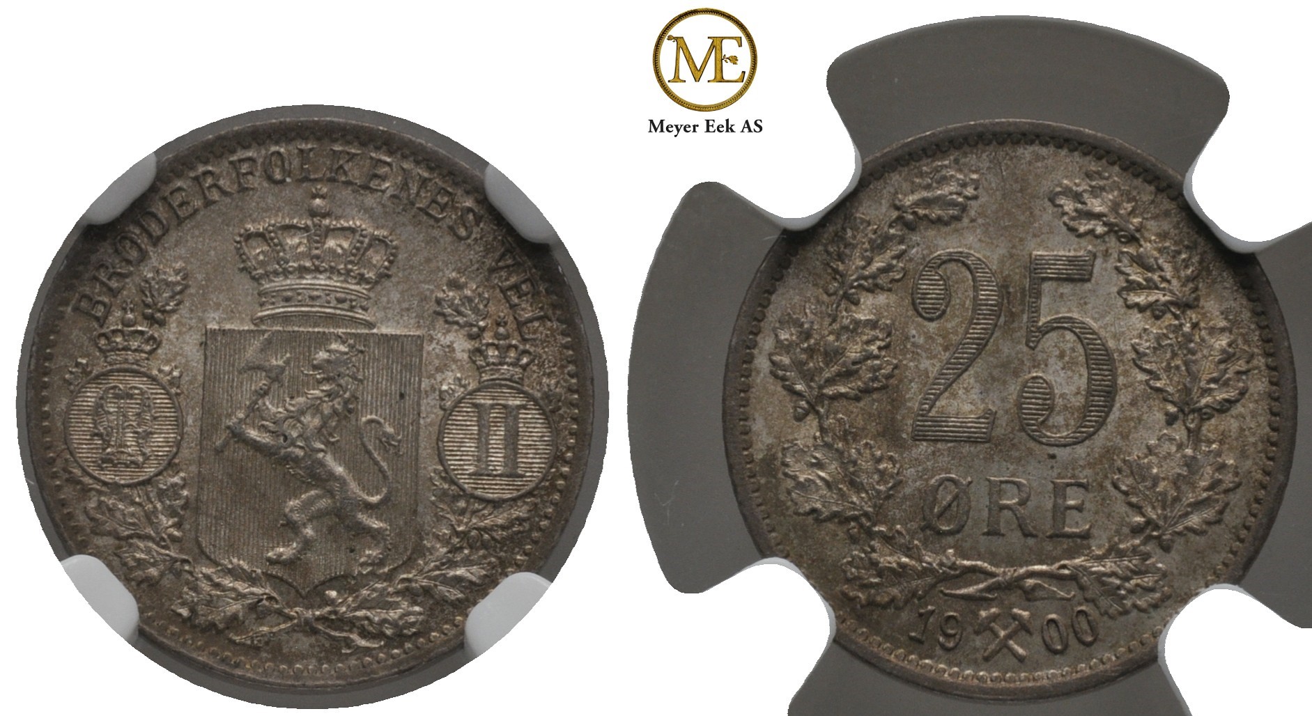 25 øre 1900 Oscar II. MS.65