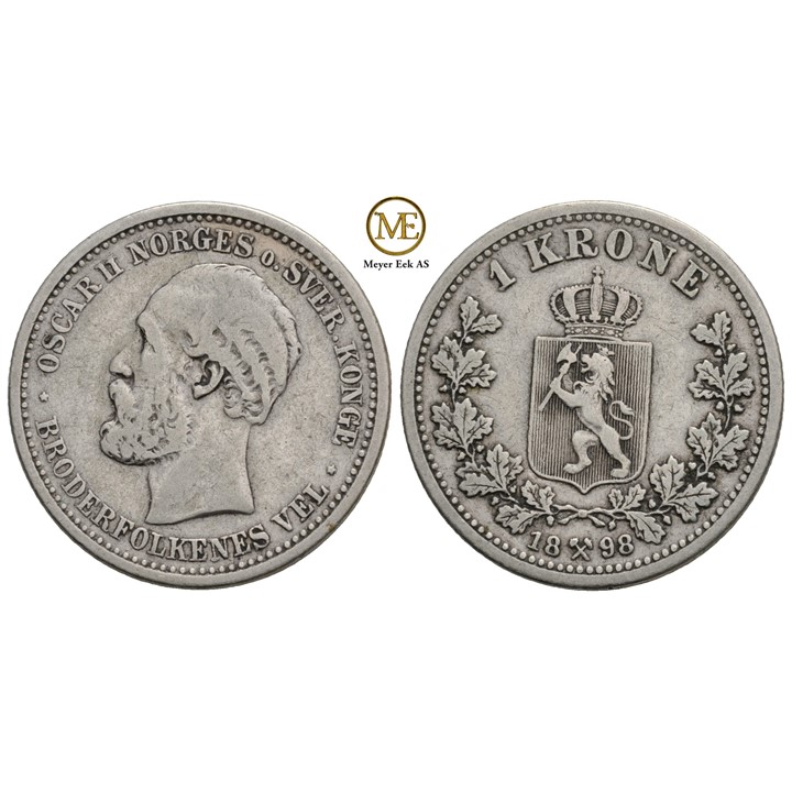 1 krone 1898 Oscar II. Kv.1