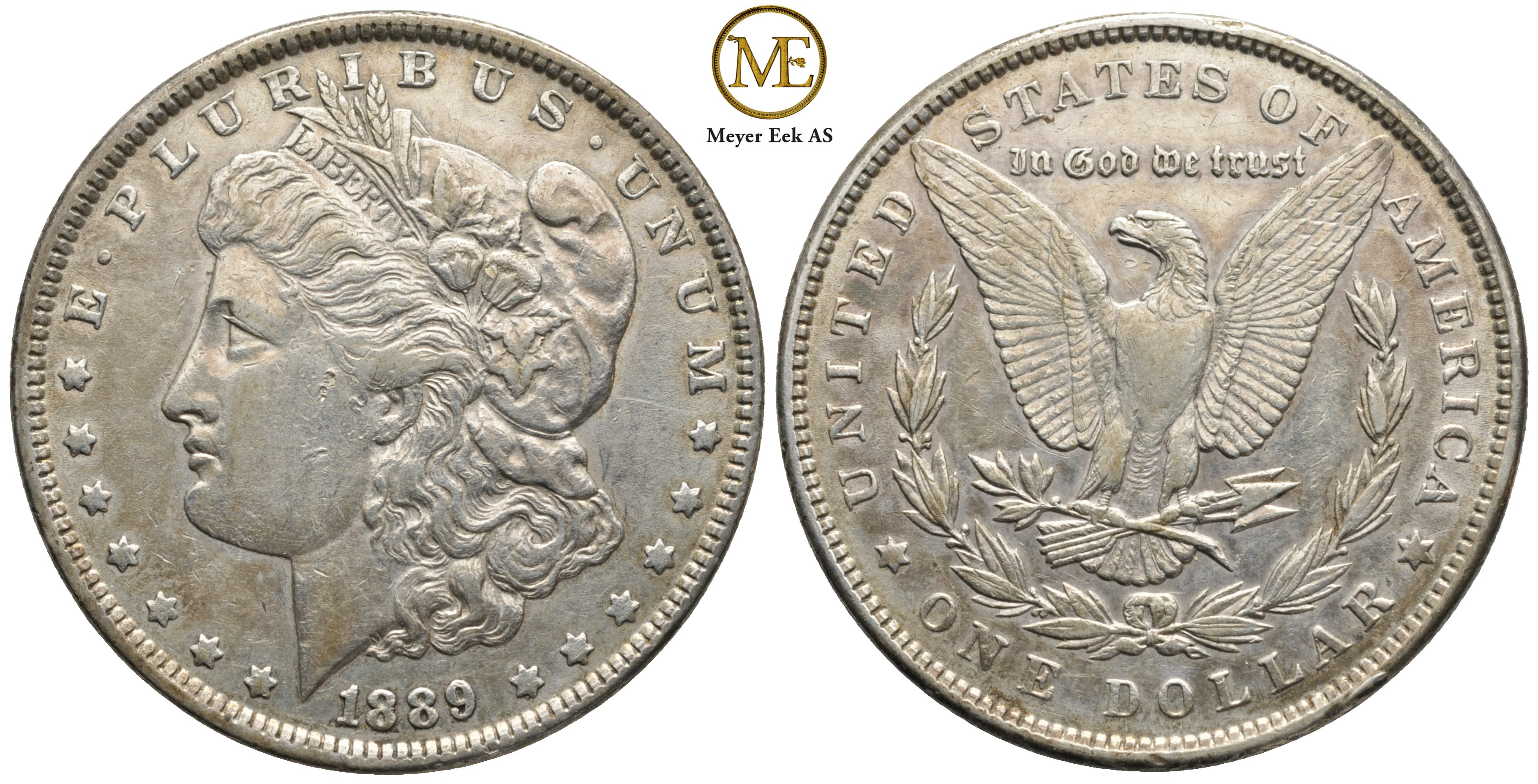 Morgan dollar 1889. Kv.1+/01