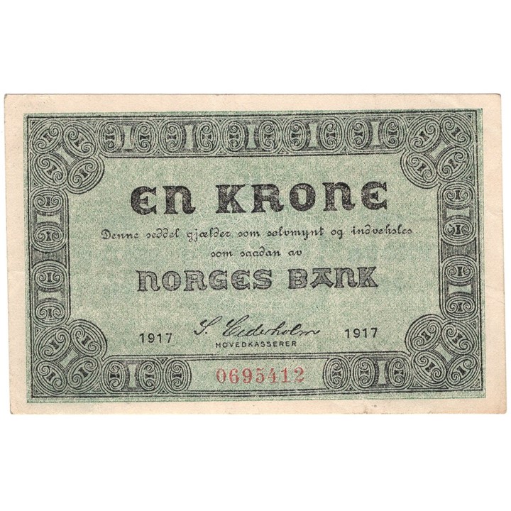 En krone 1917 No. Kv.1+