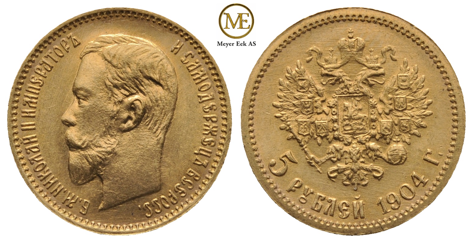 5 rubel 1904 Nikolai II. Kv.01