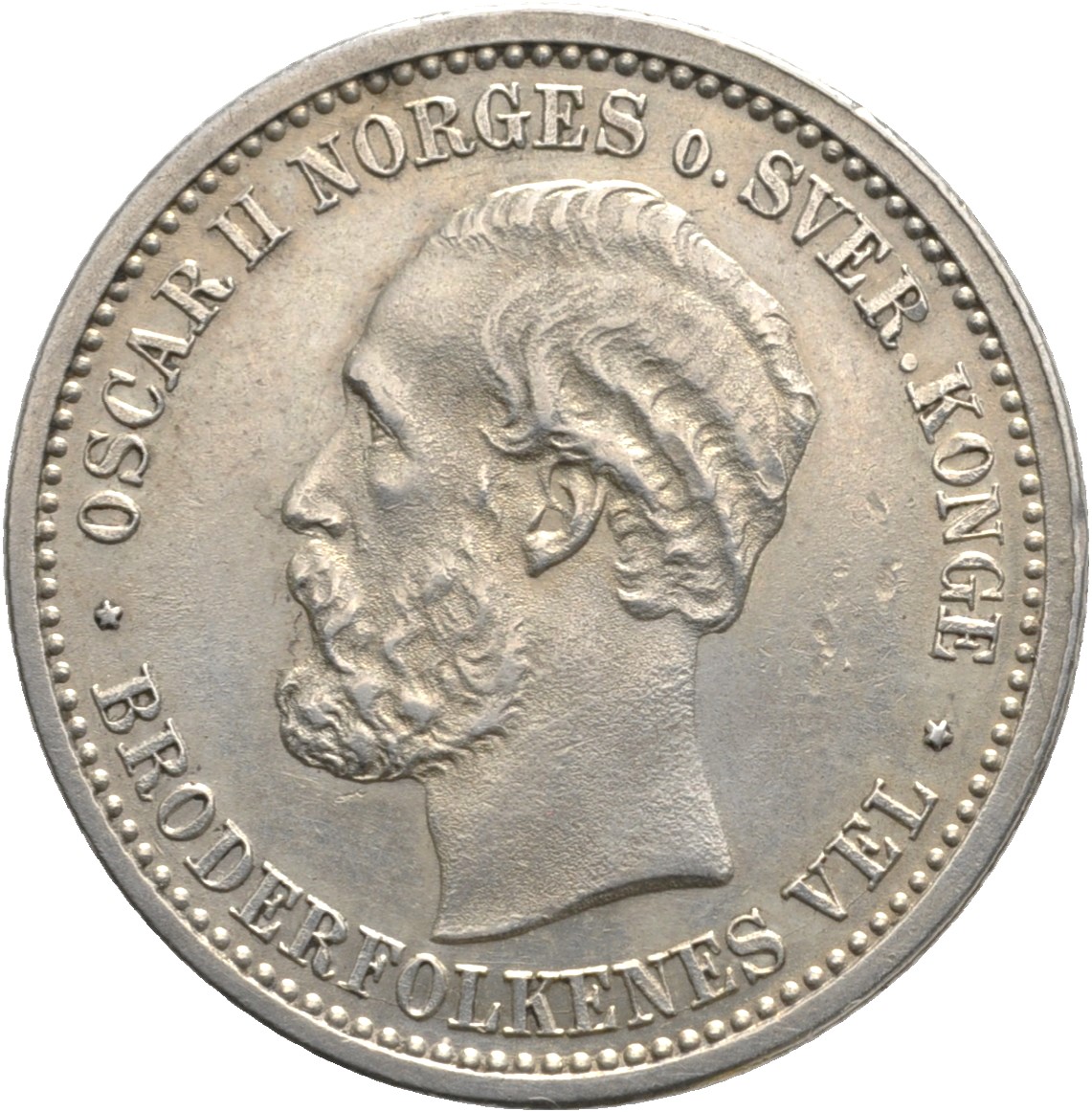 1 krone/30 skilling 1875 Oscar II. Kv.0