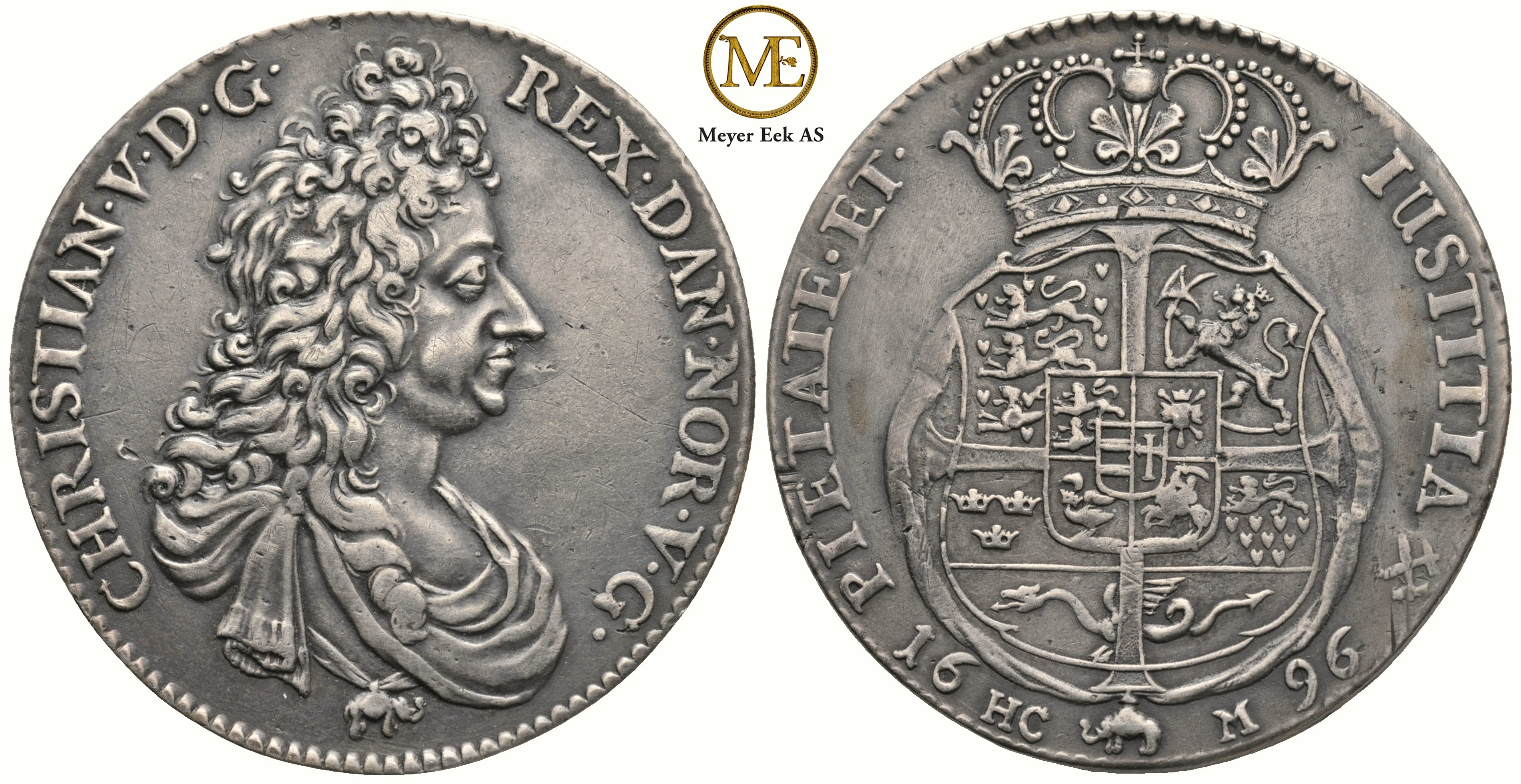 Speciedaler 1696 Christian V. Kv.1+/01