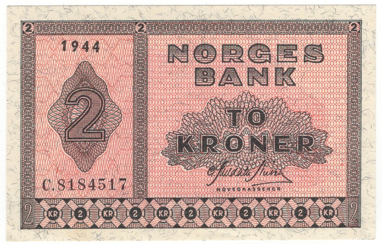 2 kroner 1944 C. Kv.0