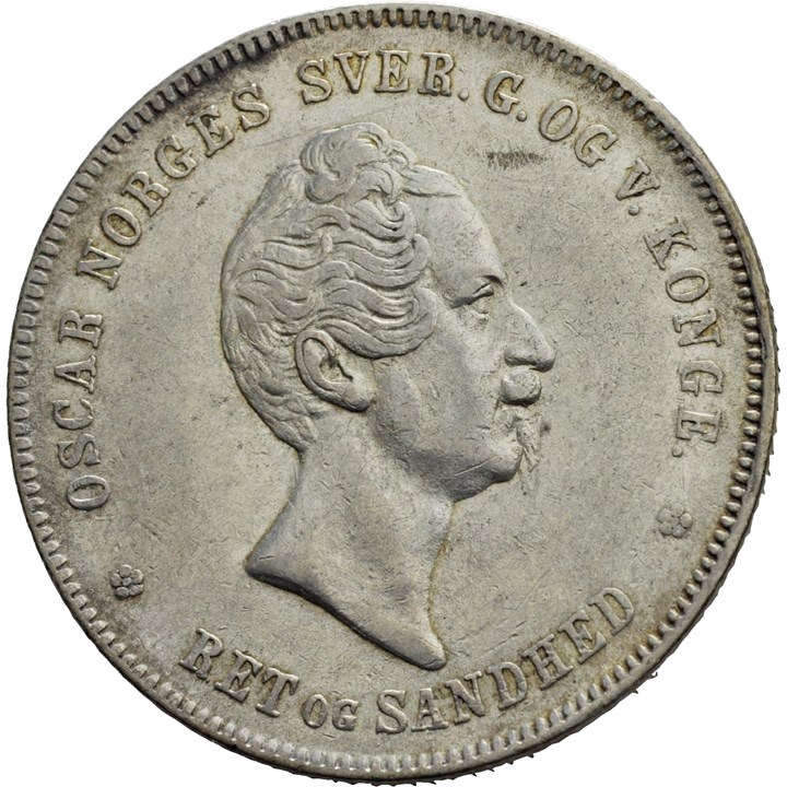 Speciedaler 1849 Oscar I. Kv.1+