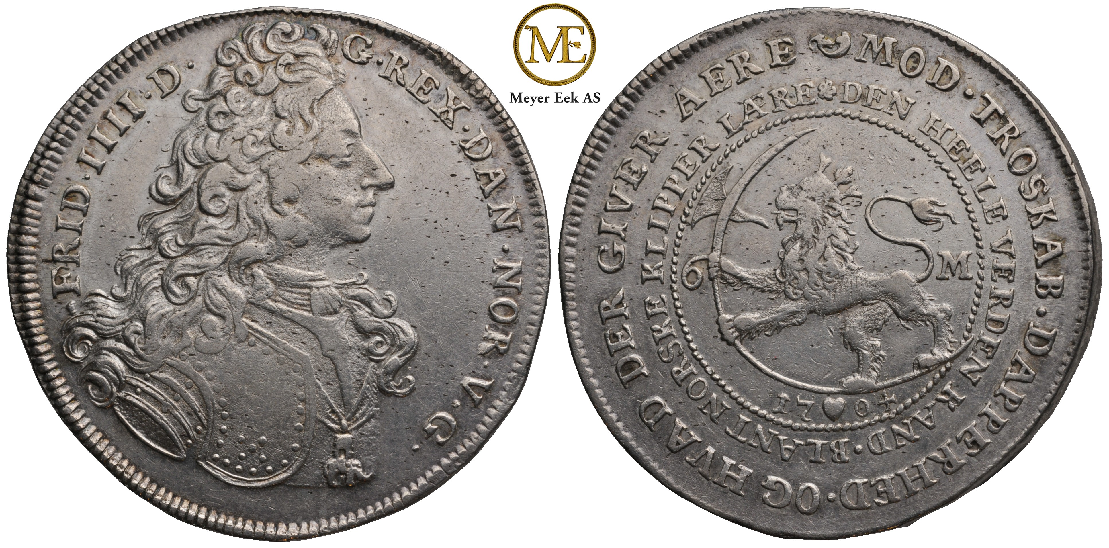 Reisedaler 1704 Frederik IV. Kv.1+ (1)