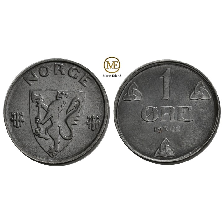 1 øre 1942 Haakon VII. Prakt