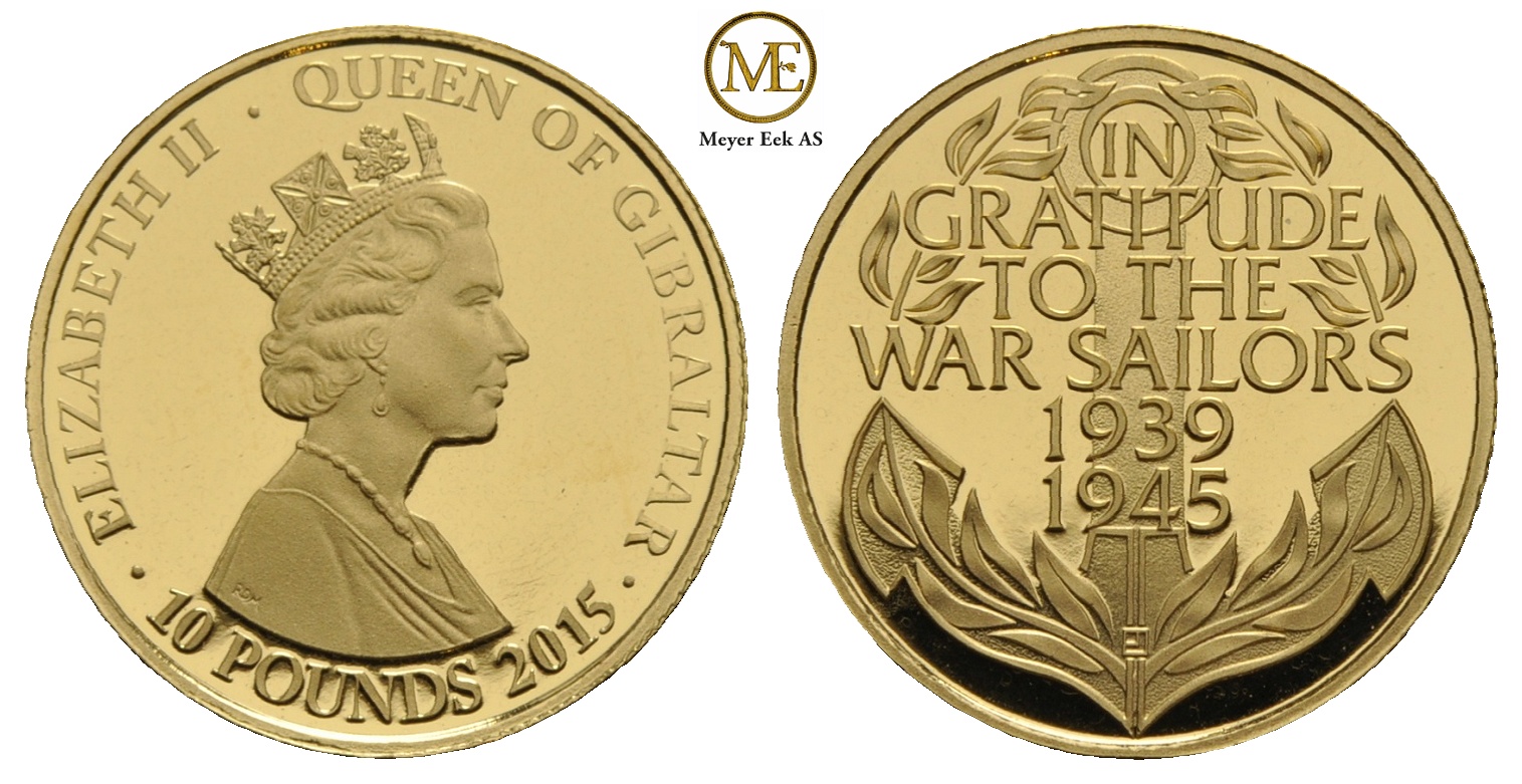 10 pounds 2015 Elizabeth II. Ware Sailors. Proof