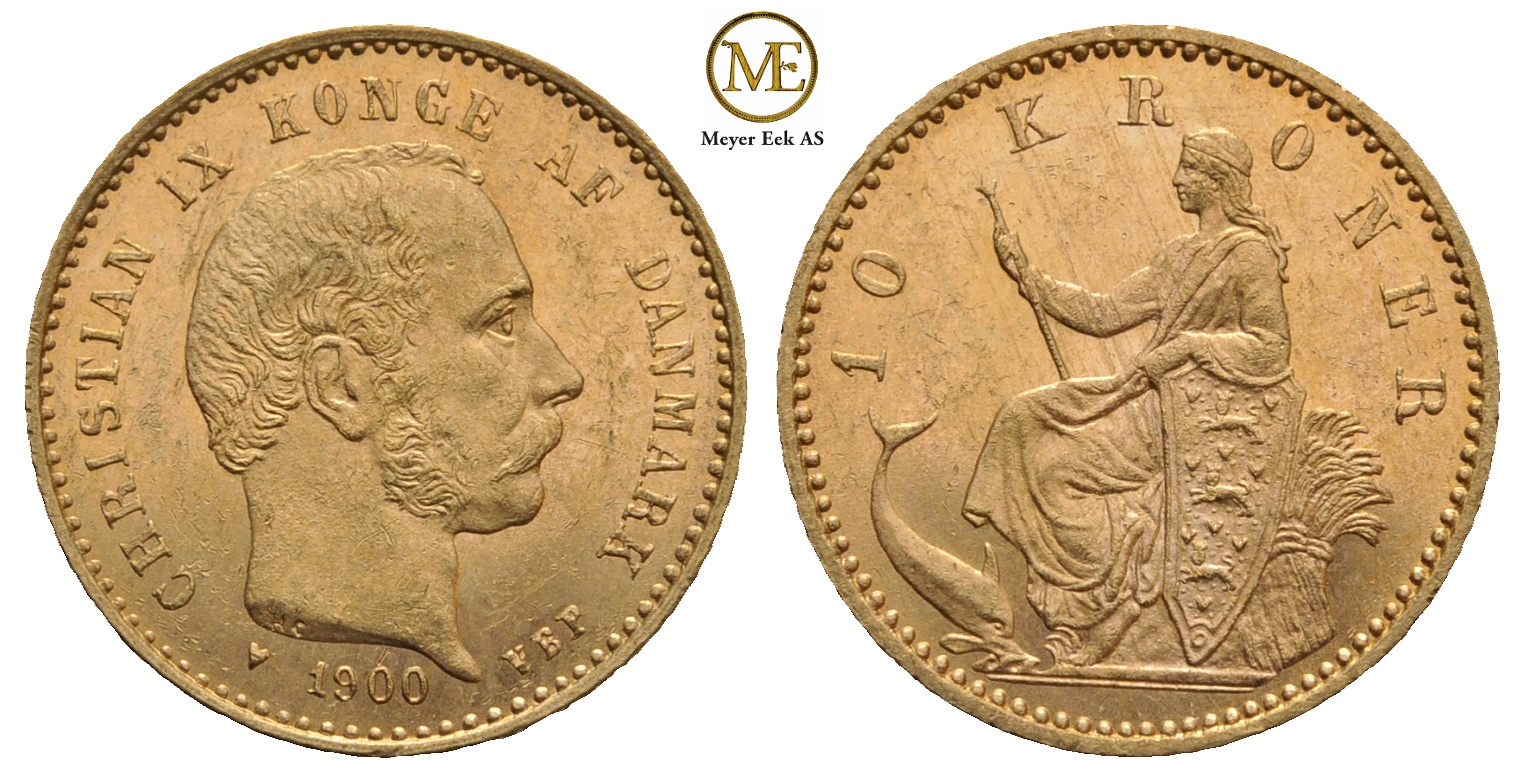 10 kroner 1900 Christian IV. Kv.0/01