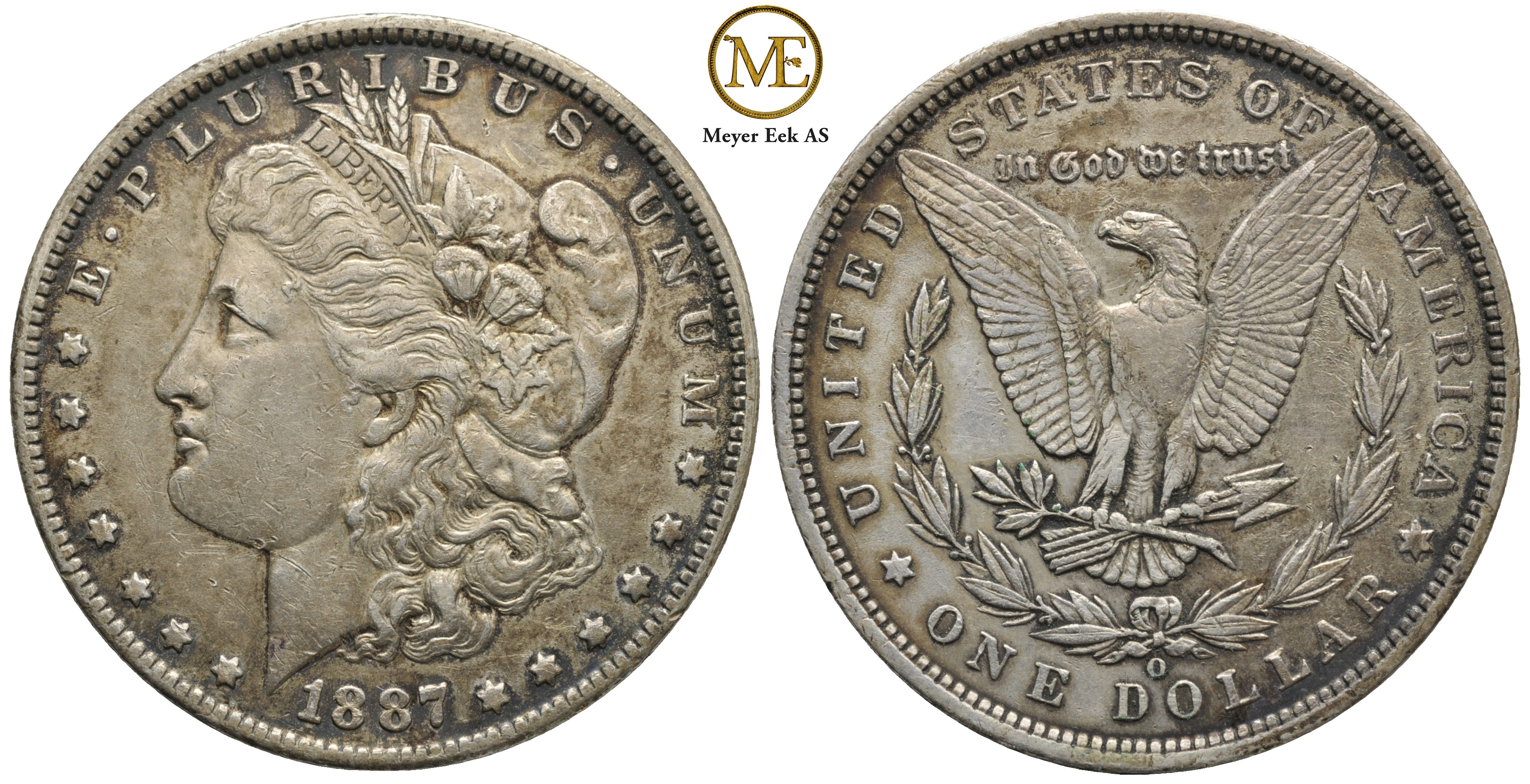 Morgan dollar 1887 o. Kv.1+