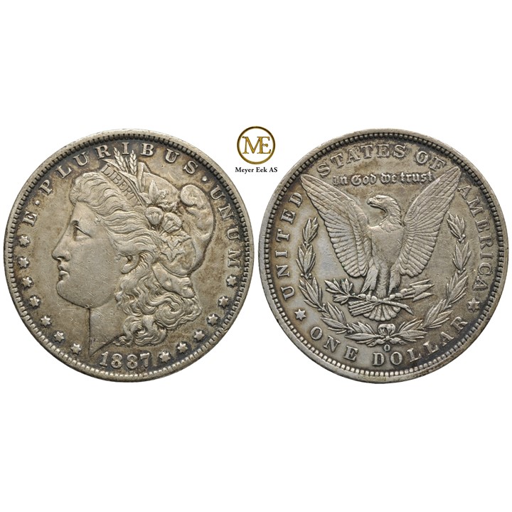 Morgan dollar 1887 o. Kv.1+
