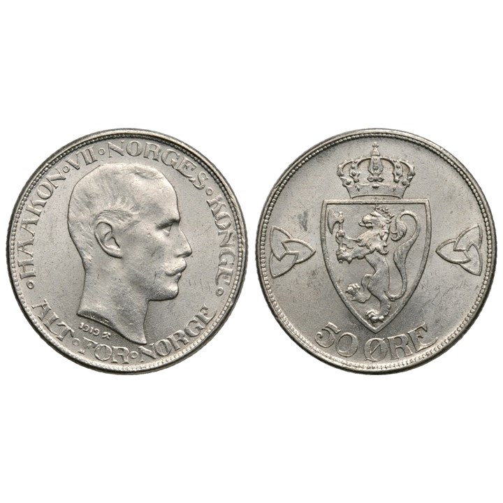 50 øre 1919 Haakon VII. Kv.0