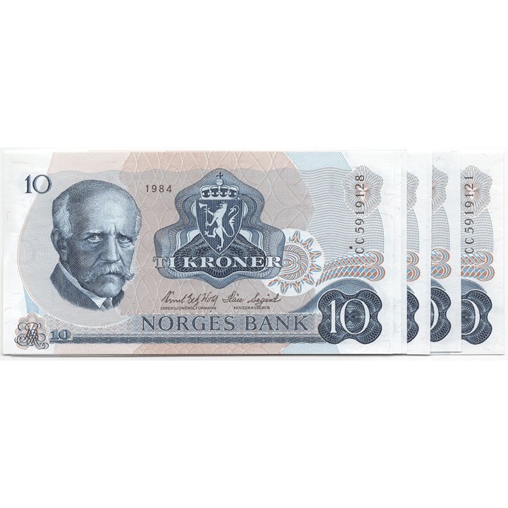 10 kroner 1984 CC i serie. Kv.0/01
