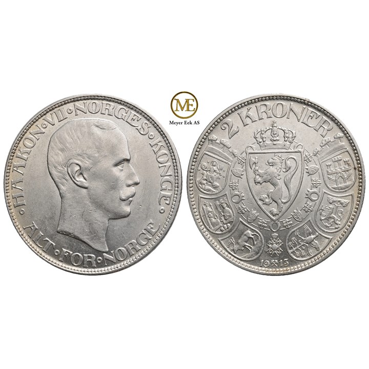 2 kroner 1913 Haakon VII. Kv.01