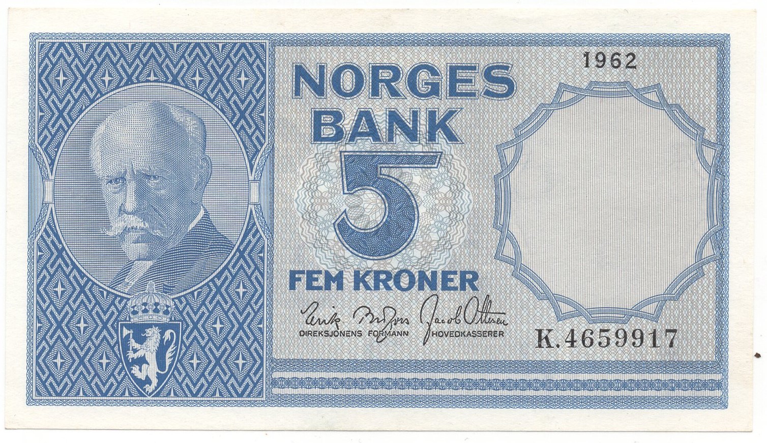 5 kroner 1962 K.4659917. Kv.0