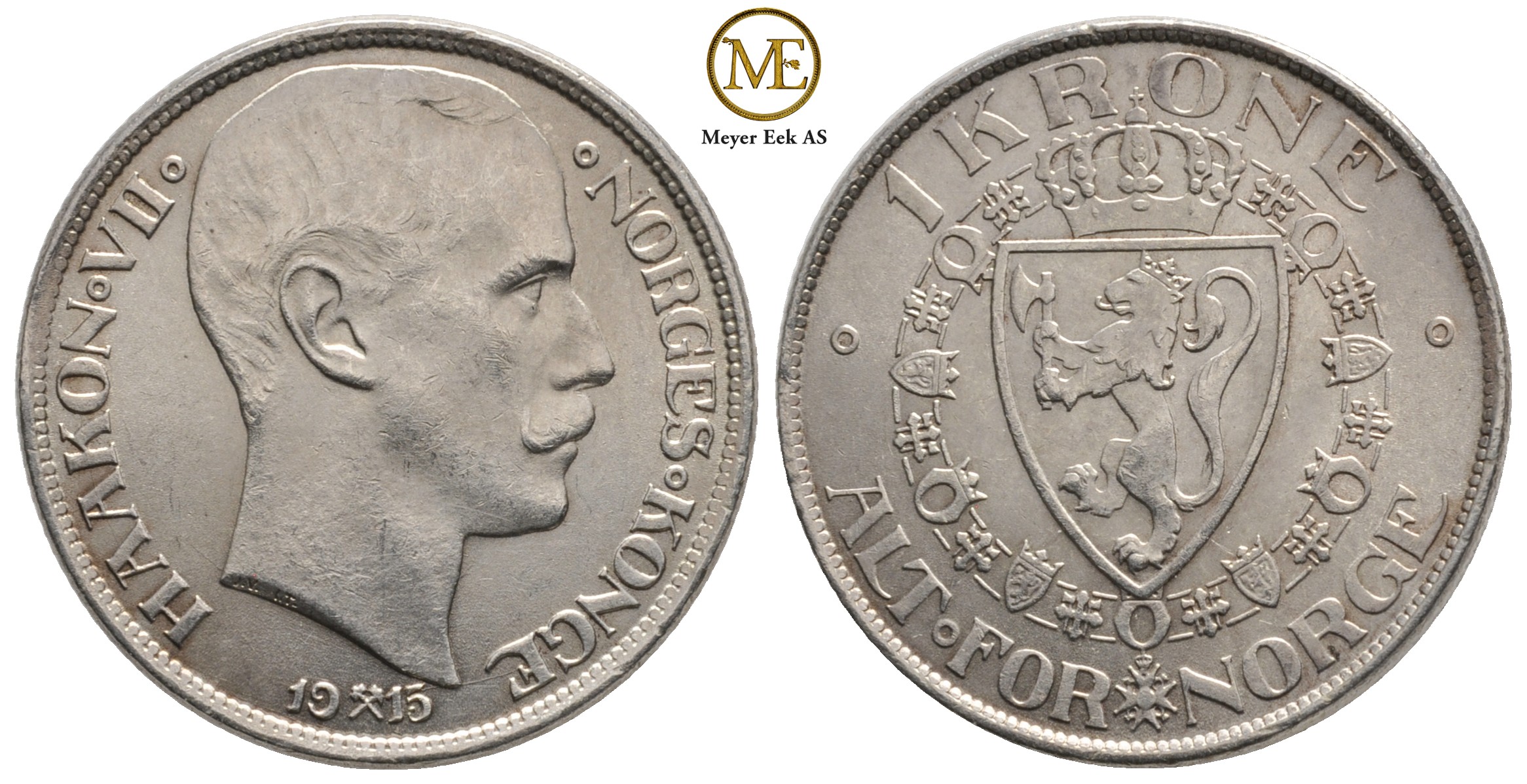 1 krone 1915 Haakon VII. Kv.0