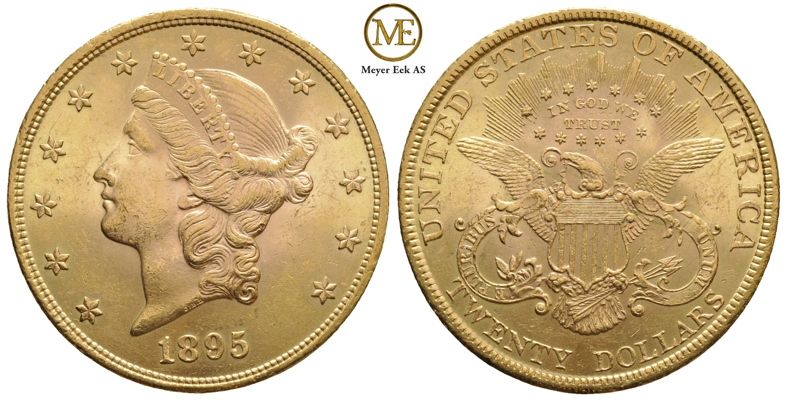 20 dollar 1895 Liberty head. Kv.01