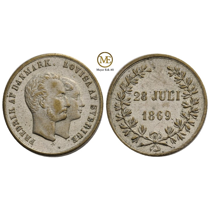 Bryllupsmedalje av Frederik VIII og Lovisa av Sverige.. Kv.01