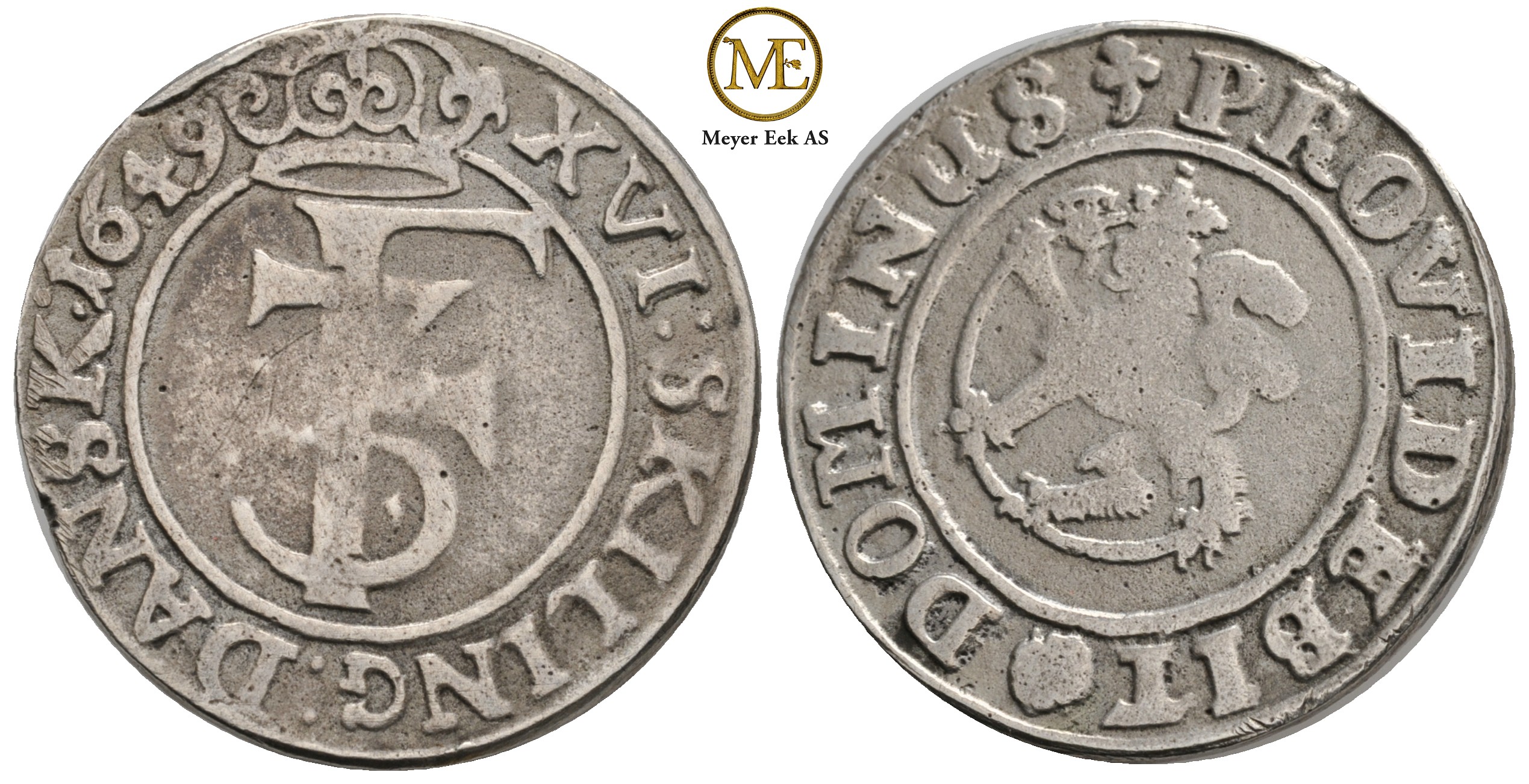 Mark/16 skilling 1649 Frederik I. Kv.1