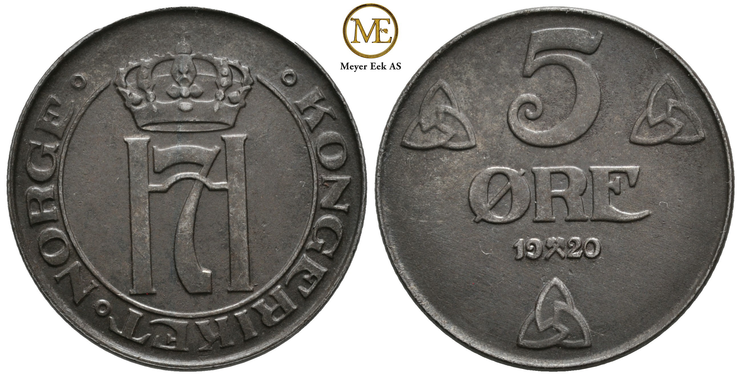 5 øre 1920 Haakon VII. Kv.0/01