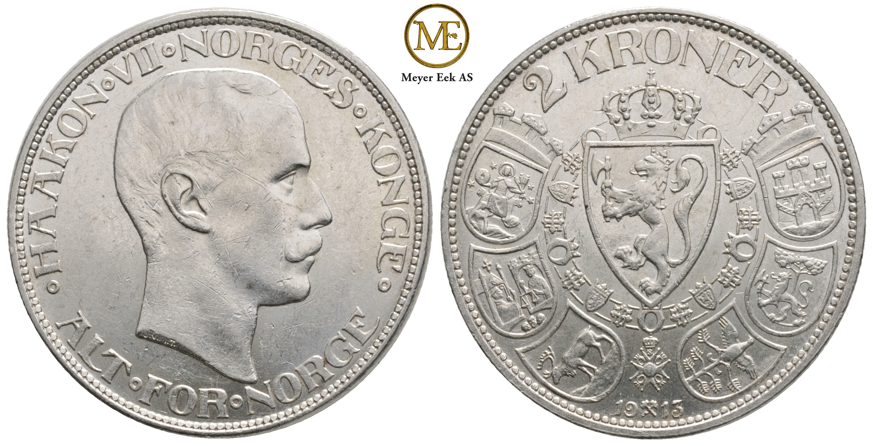 2 kroner 1913 Haakon VII. Kv.0/01