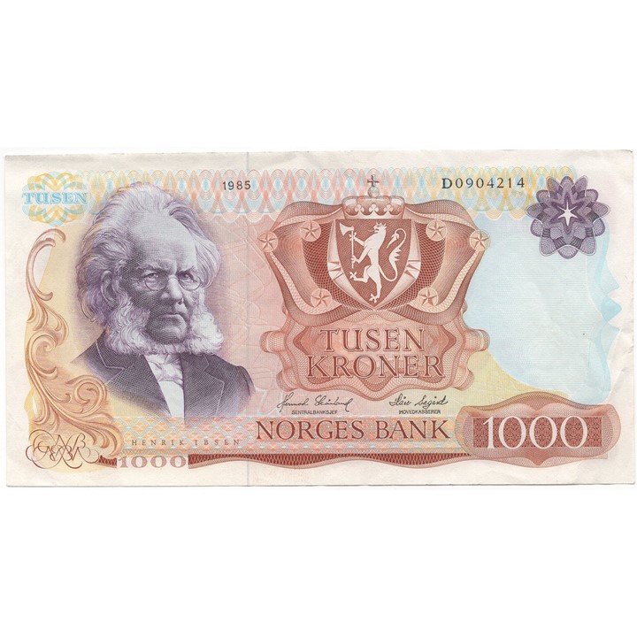 1000 kroner 1985 D.0904214. Kv.1
