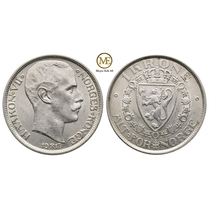 1 krone 1913 Haakon VII. Kv.0