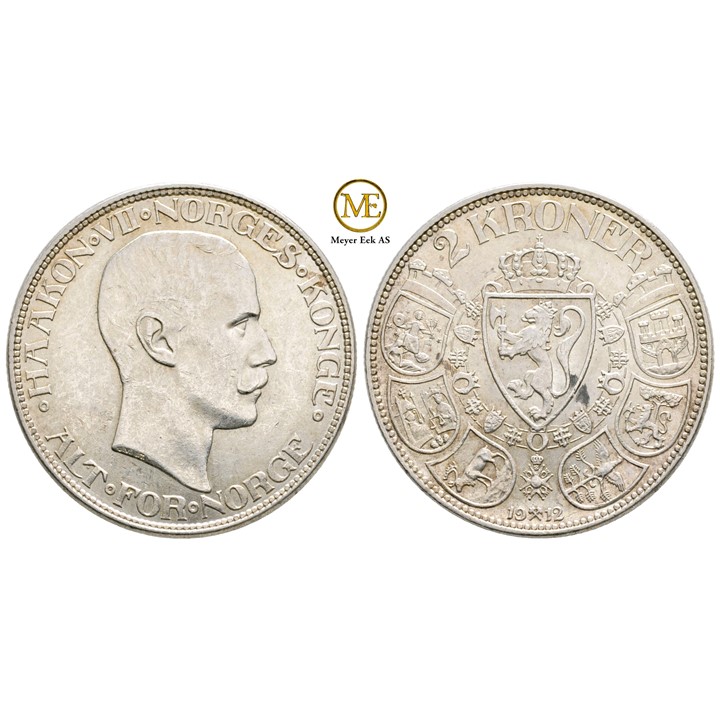 2 kroner 1912 Haakon VII. Kv.01