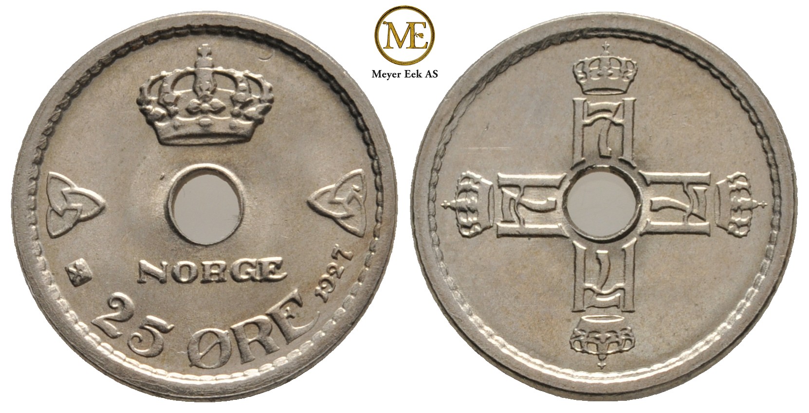 25 øre 1927 Haakon VII. Kv.0