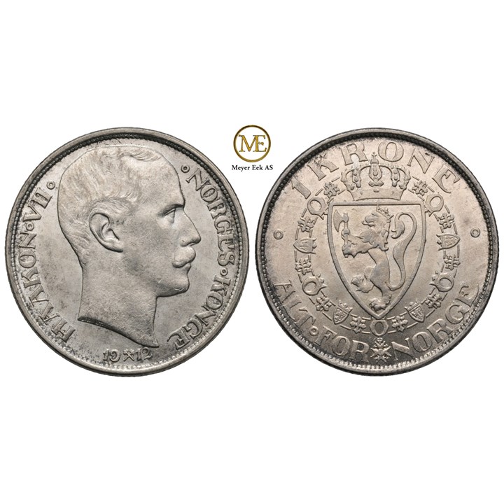 1 krone 1912 Haakon VII. Kv.0/01