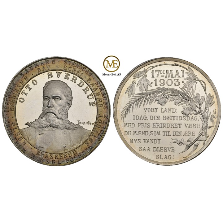 17 mai medalje 1903 Otto Sverdrup. Kv.0