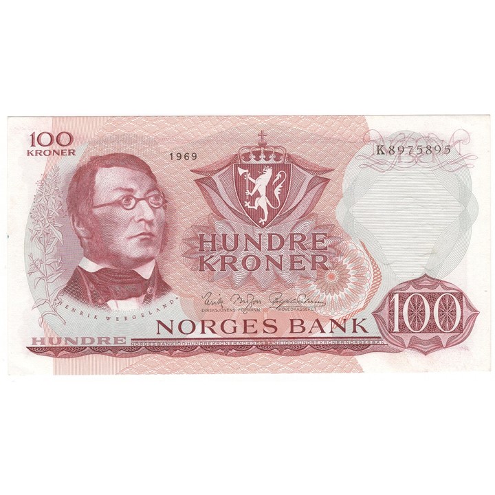 100 kroner 1969 K.8975895. Kv.0/01