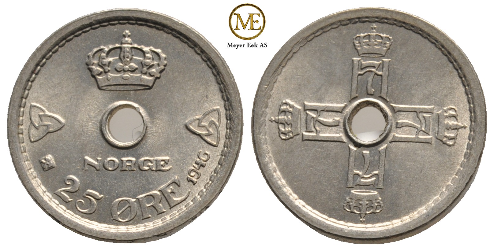 25 øre 1946 Haakon VII. Prakt eks.