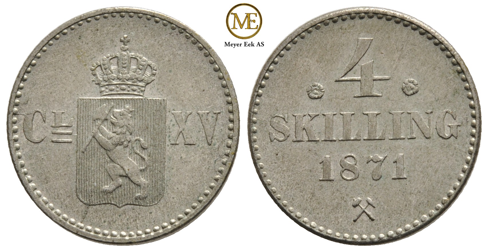 4 skilling 1871 Carl XV. Kv.0