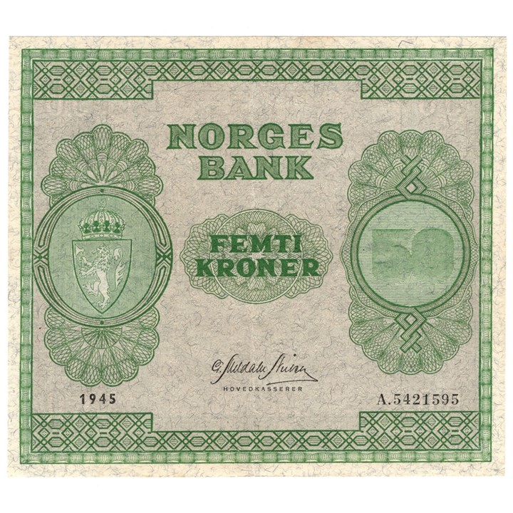 50 Kroner 1945 A. Kv.01