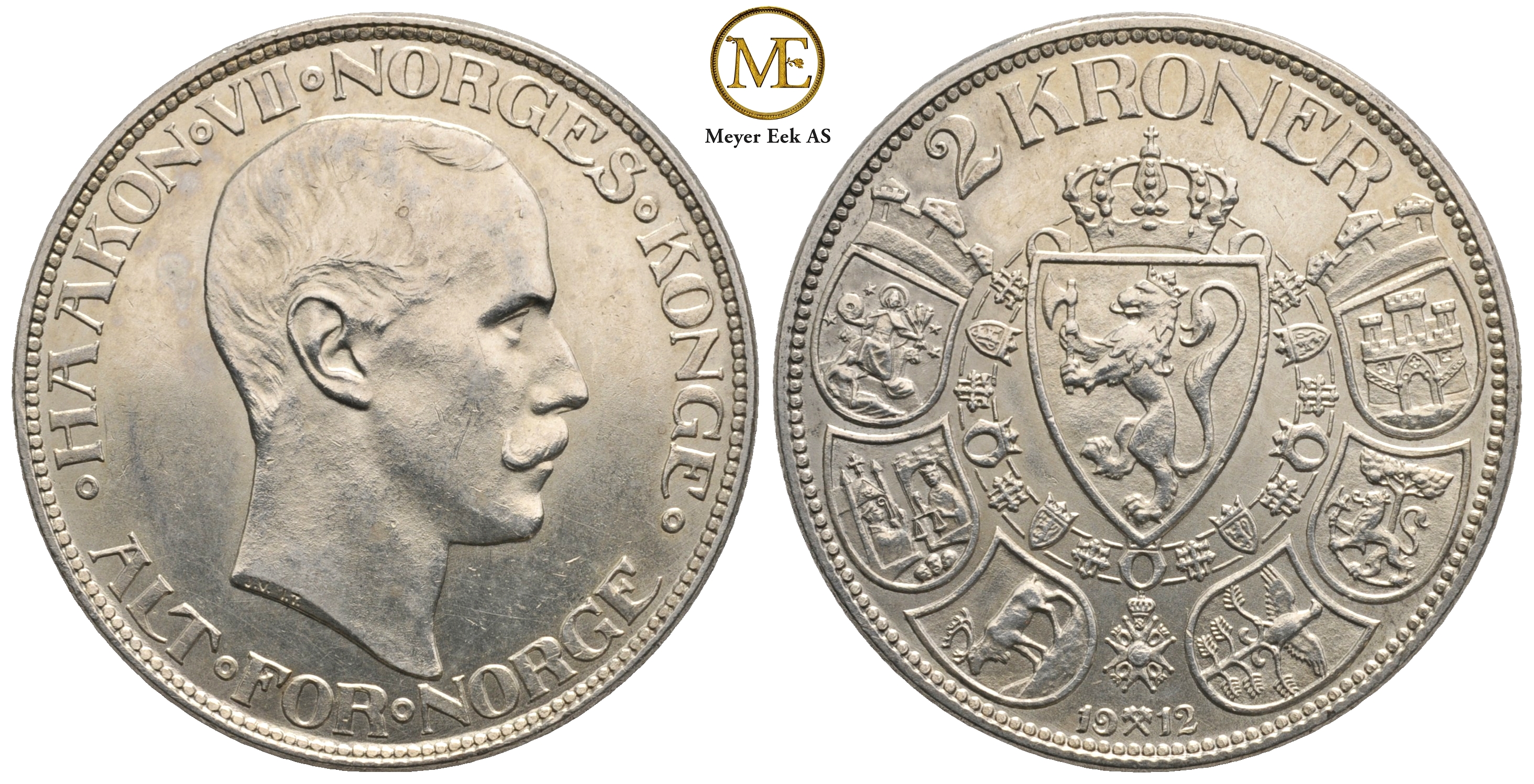 2 kroner 1912 Haakon VII. Kv.0