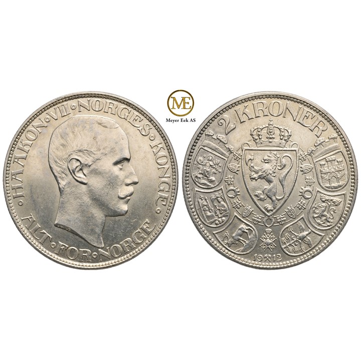 2 kroner 1912 Haakon VII. Kv.0