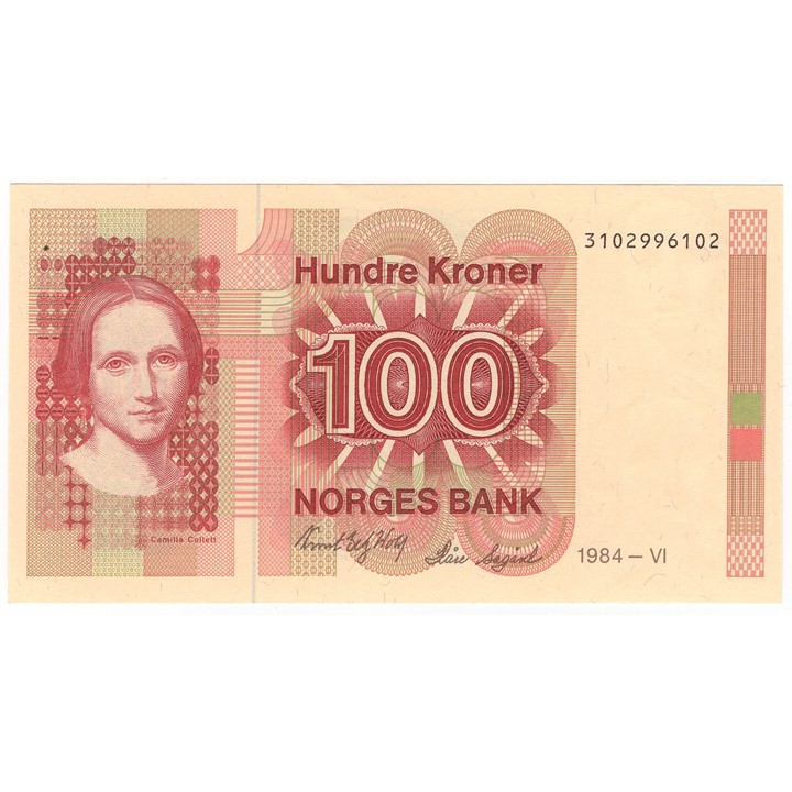 100 kroner 1984 VI utgave. Kv.0