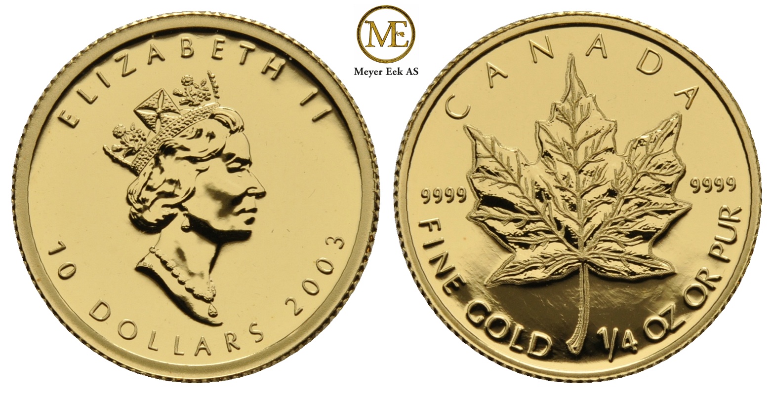 10 dollar 2003 Canada. 7,78 gr. (999) Proof