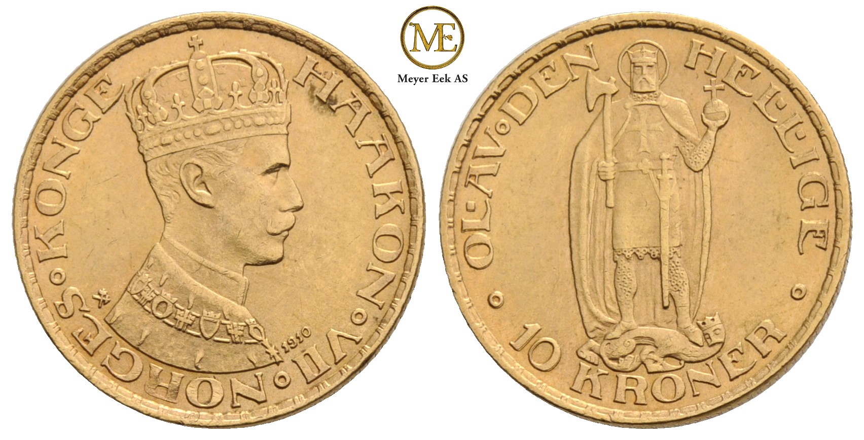 10 kroner 1910 Haakon VII. Kv.0/01