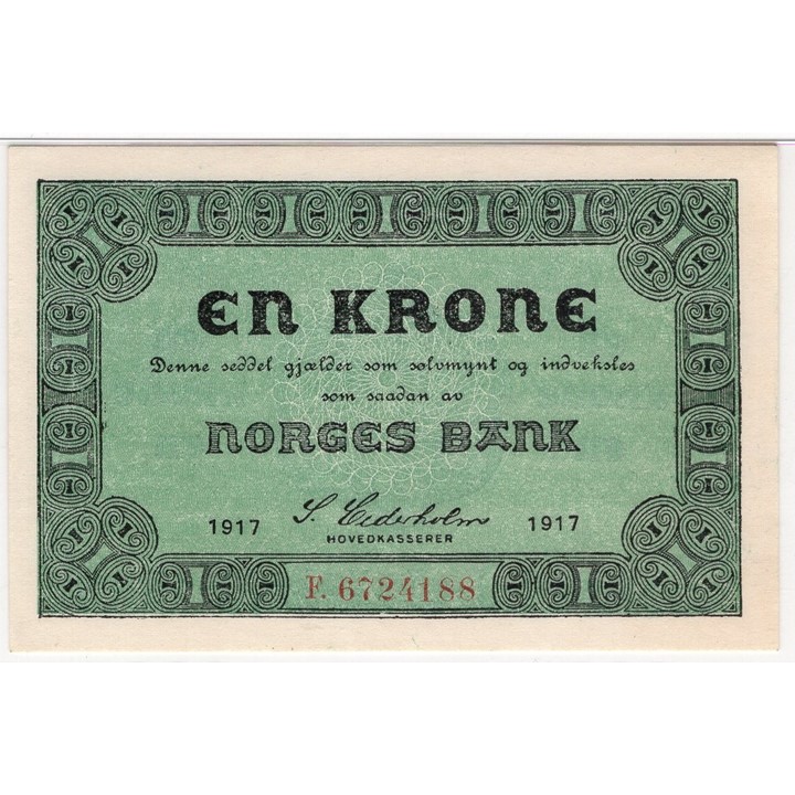 1 krone 1917 F.6724188. 66 EPQ hos PMG