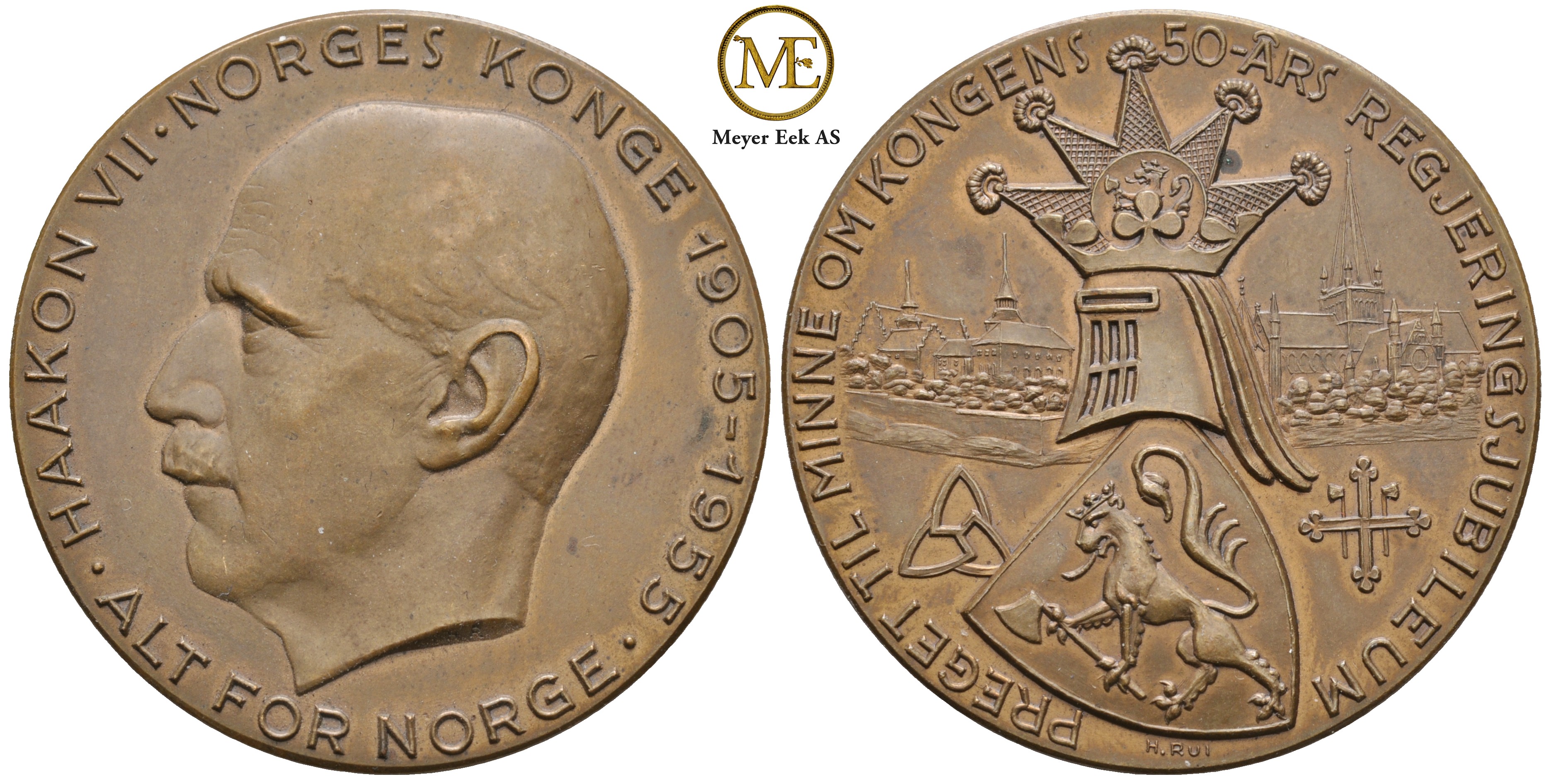 Kong Haakon VIIs 50-års regjeringsjubileum 1955. Kv.0