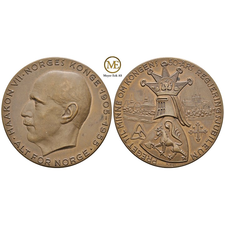 Kong Haakon VIIs 50-års regjeringsjubileum 1955. Kv.0