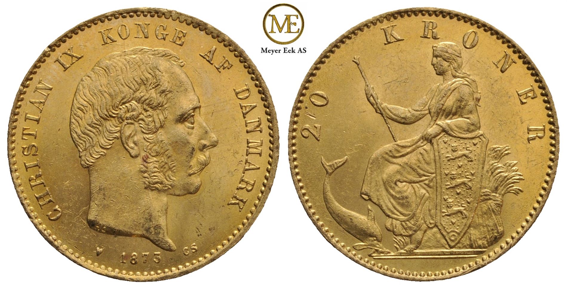 20 kroner 1873 Christian IX. Kv.01